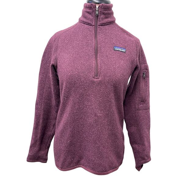 Patagonia Tops - 💜 Patagonia M Quarter Zip Fleece Pullover – Plum Purple Outdoor Sweatshirt
